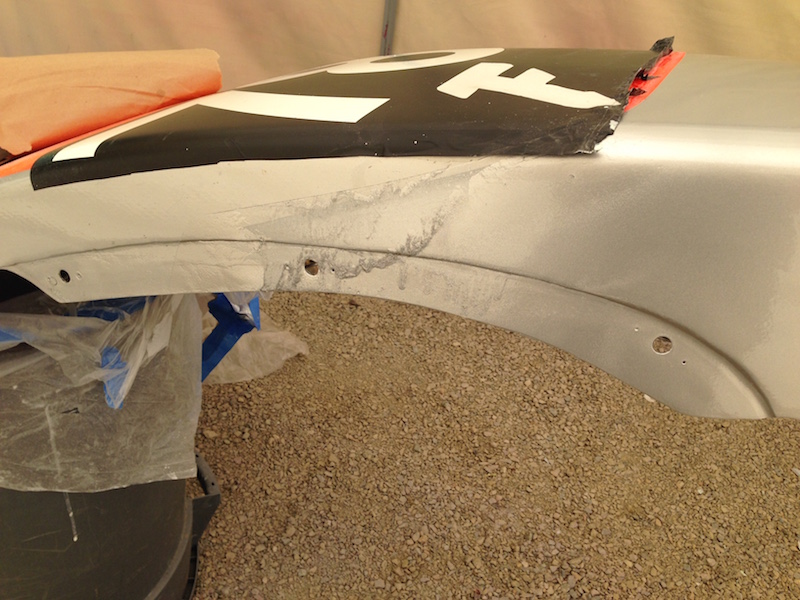 The clear coat reacted with the old paint - so I'll have to sand that down and spray the transition again - it's always something